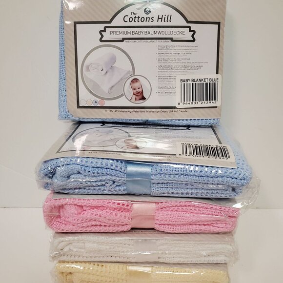 COTTON HILLS – PREMIUM COTTON BLANKET FOR BABYS – ASSORTED 3pcs for 10 - Picture 7 of 7
